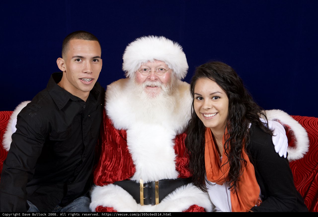 Christmas Photo with Santa and Friends