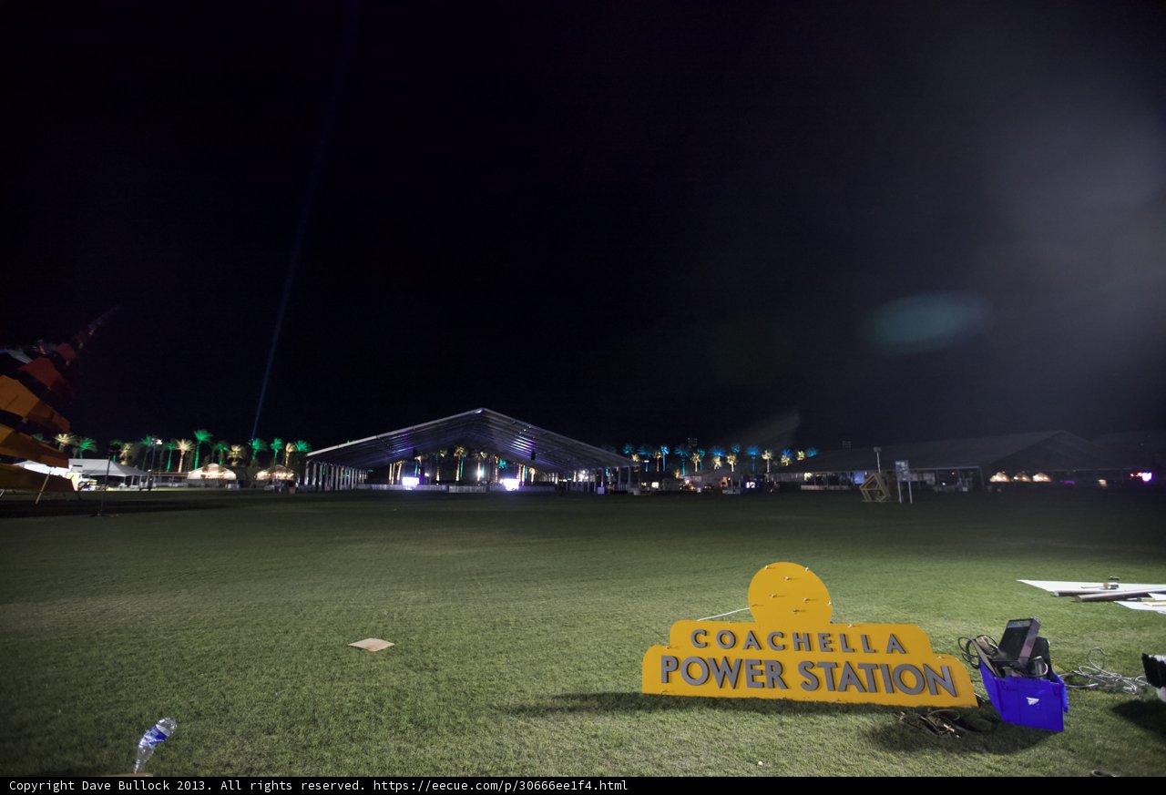 Coachella Power Station Shines Bright at Night