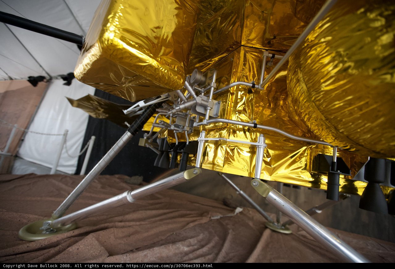 Shimmering Gold Foil on Mars Lander