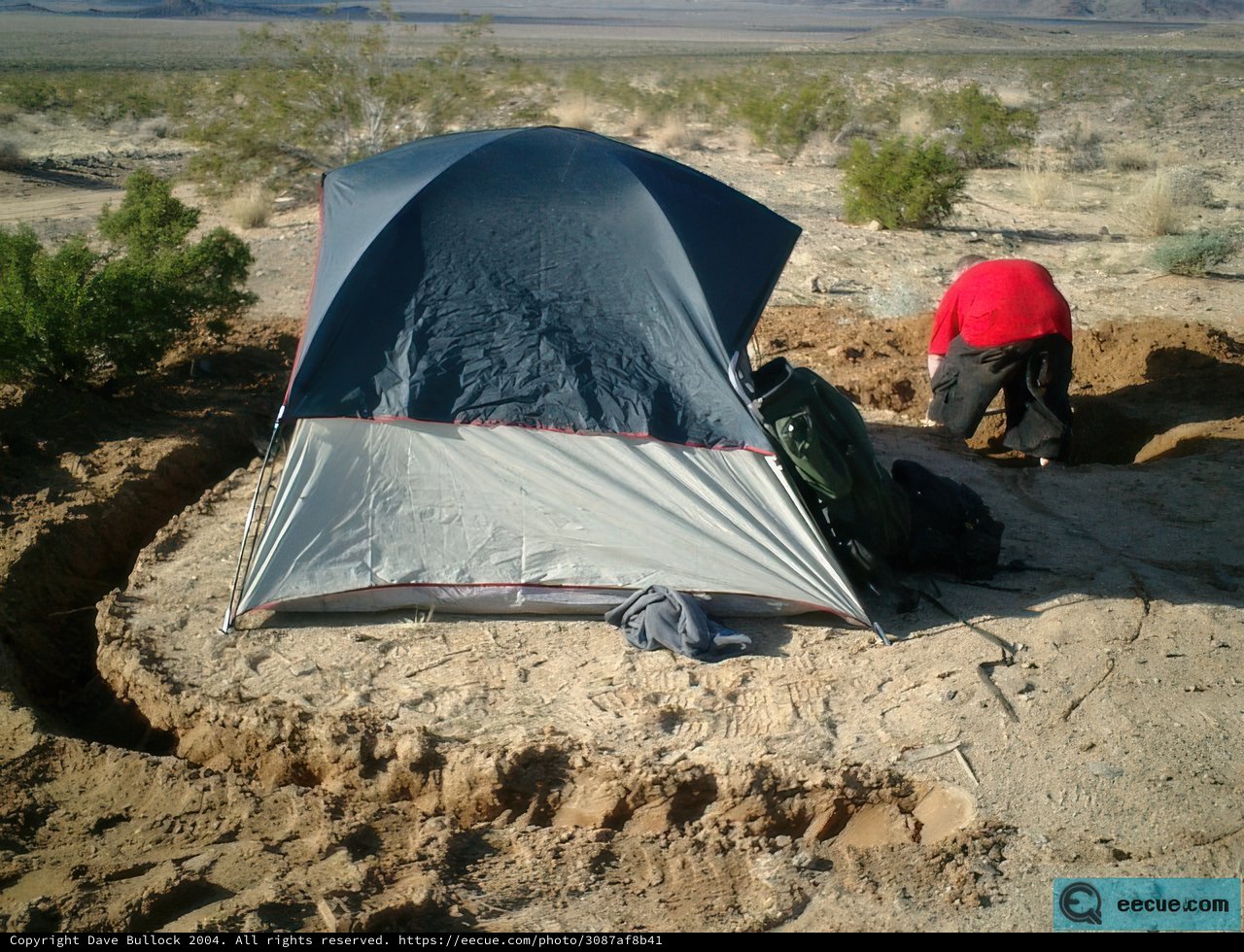 Setting Up Camp in the Desert