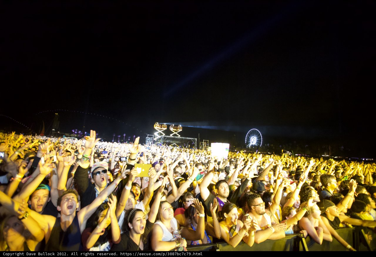 Hands Up for the Night Sky: Coachella 2012 Concert Crowd