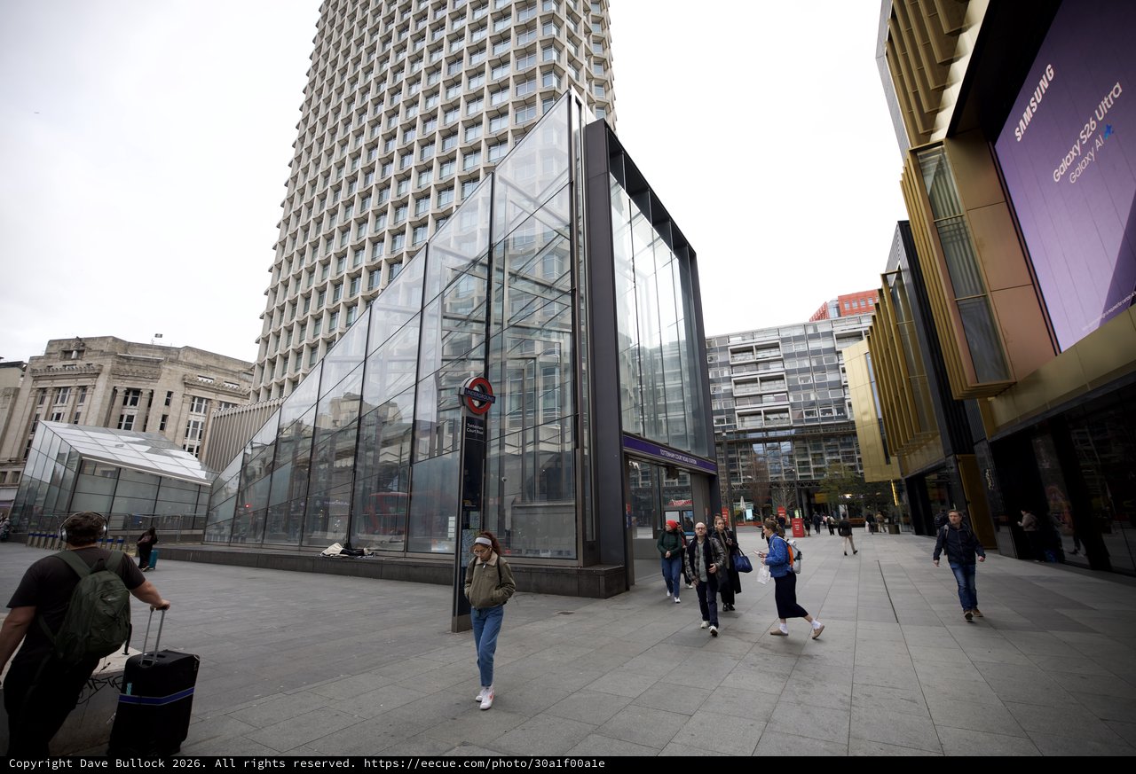 Modern Glass Entrance to London Underground Station