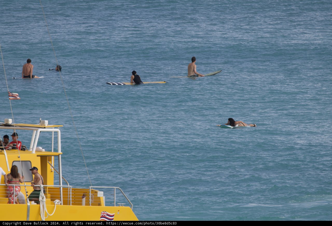 Vibrant Seascape: Leisure and Sports in Hawaiian Waters