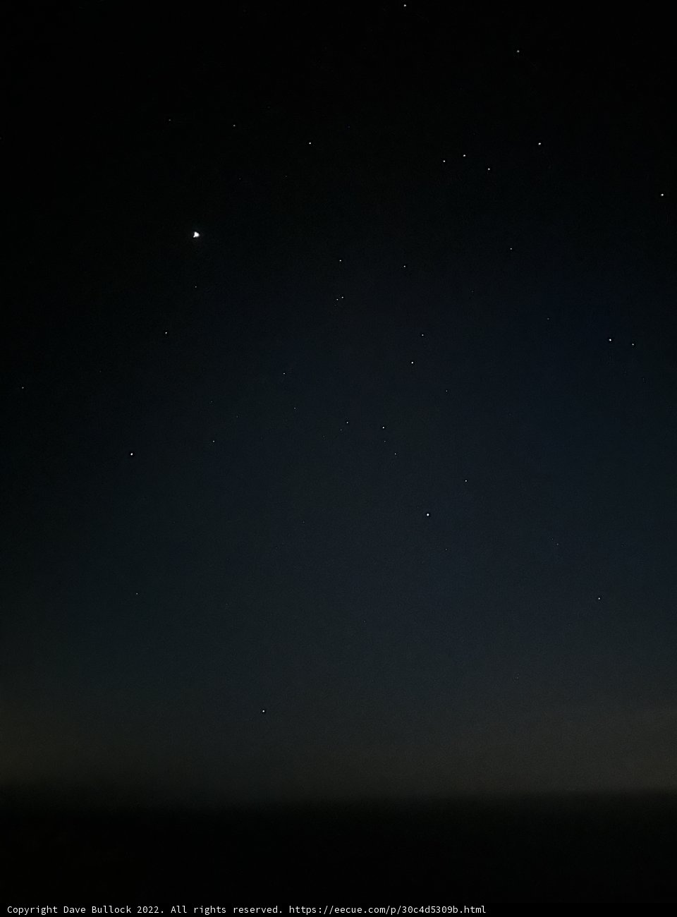 Moon and Venus in the Night Sky