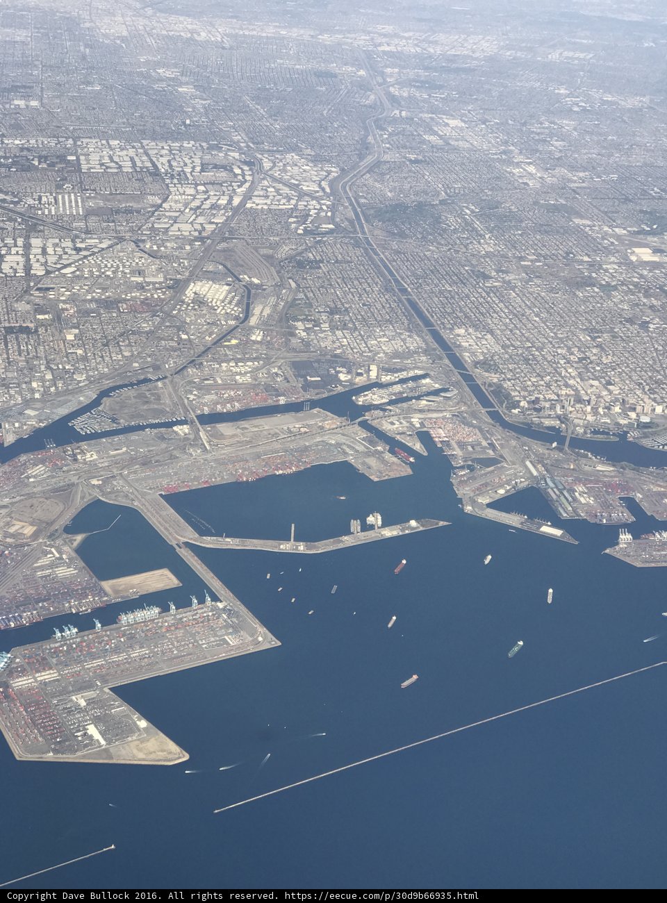 Panoramic View of the Bustling Port of Los Angeles