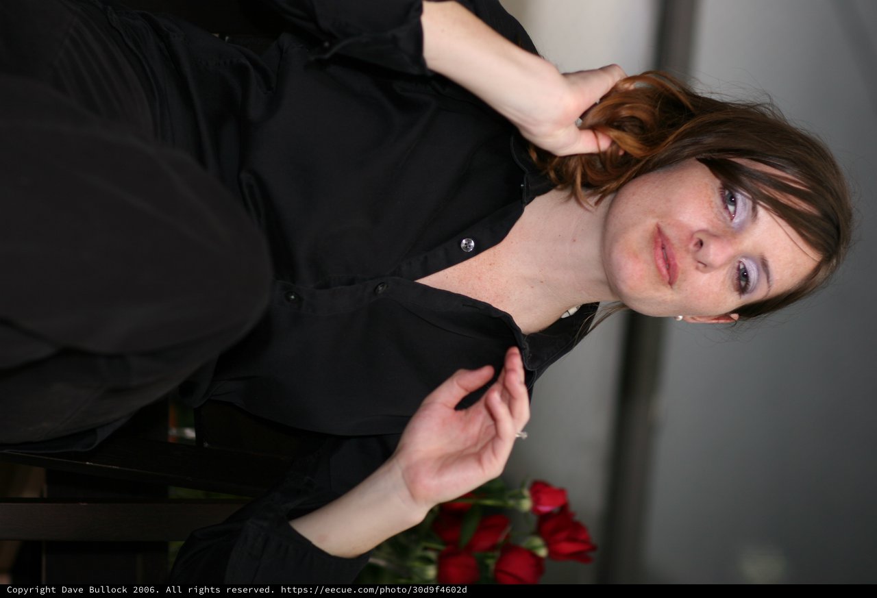 Penelope in Black at Valentine's Day Office Gathering