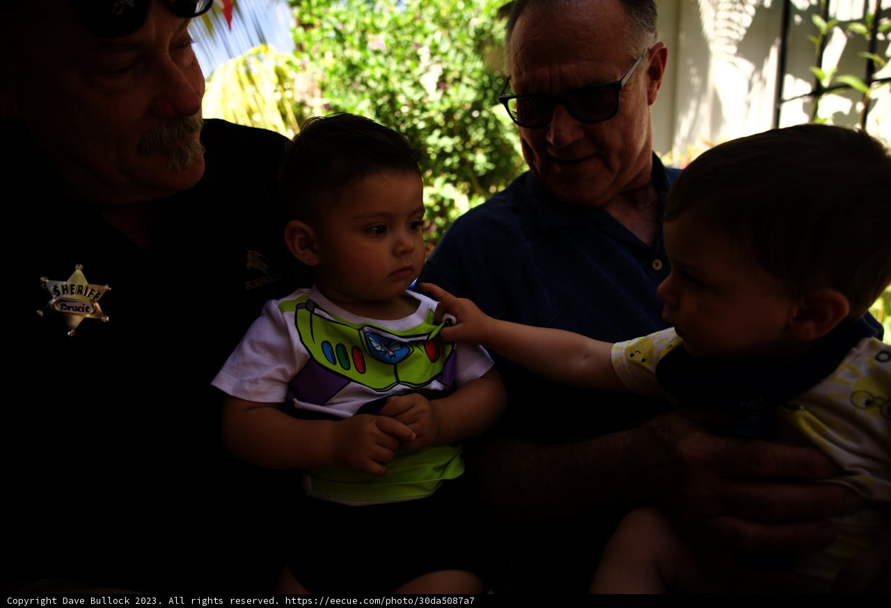 Three Generations at Wesley's First Birthday