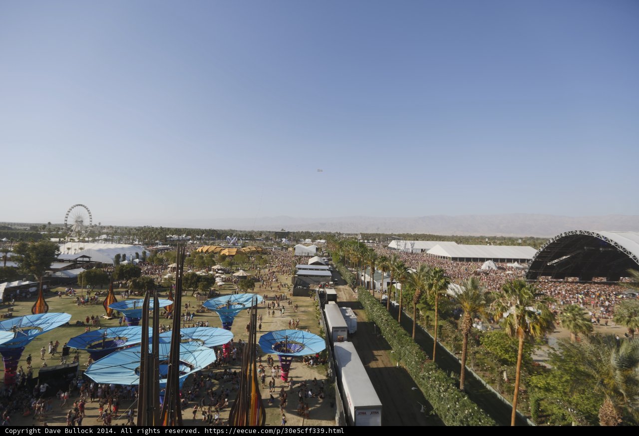A Bird's Eye View of Coachella Festival Grounds