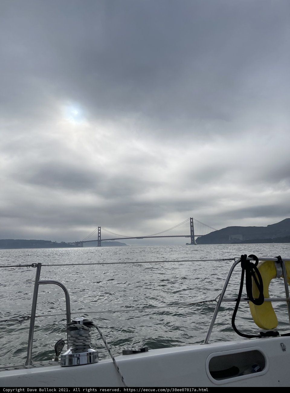 Sailing Along the Golden Gate Bridge