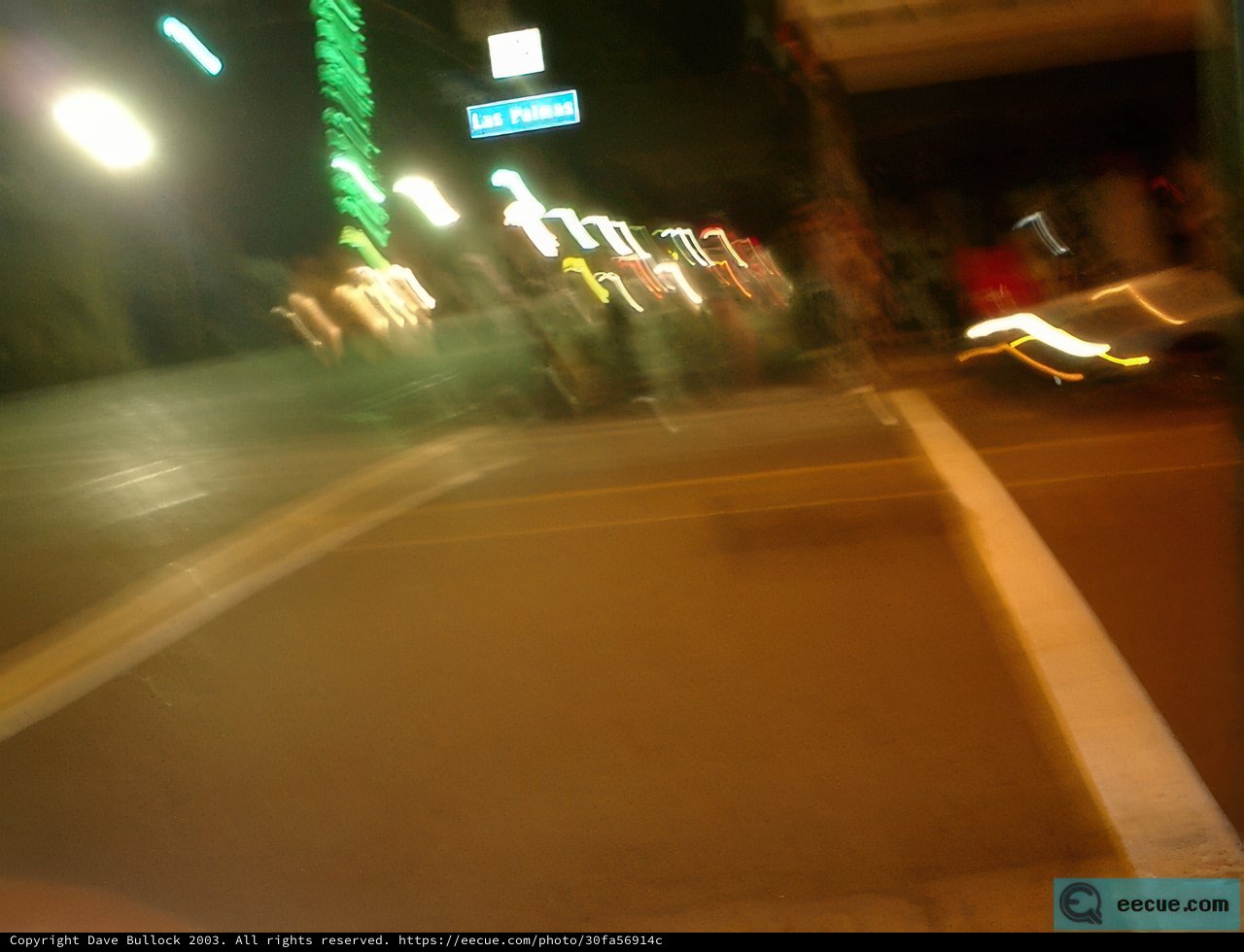 Blurry Nighttime Cityscape