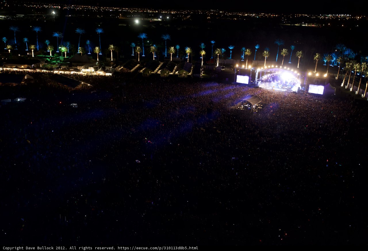 Night Of Lights Aerial View Of Coachella Concert Dave Bullock