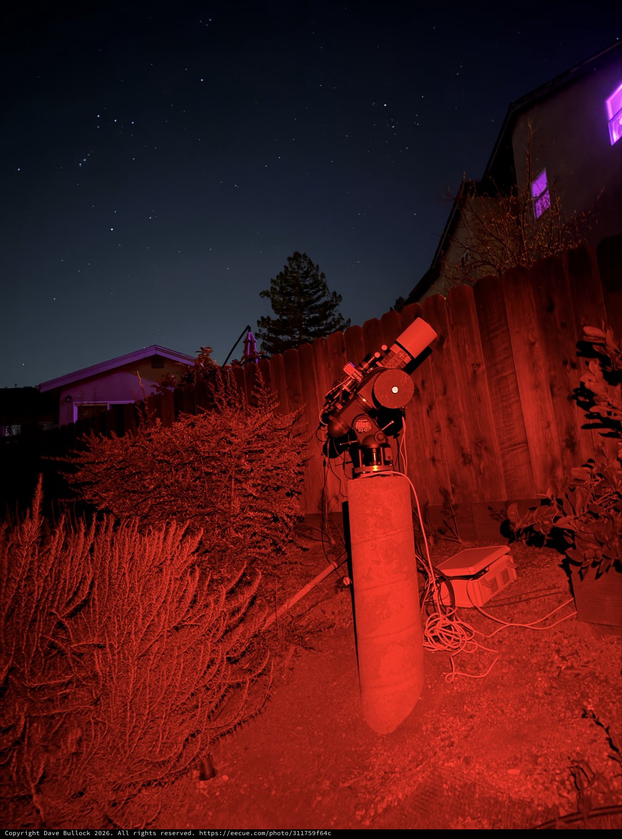 Backyard Astrophotography Setup Under the Stars