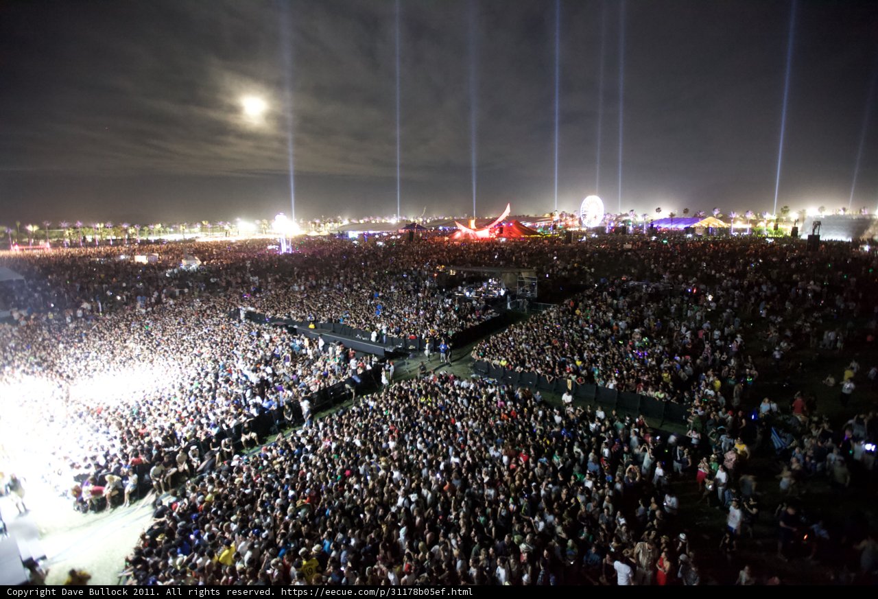 Electrifying Night: A Sea of Fans at Coachella Concert