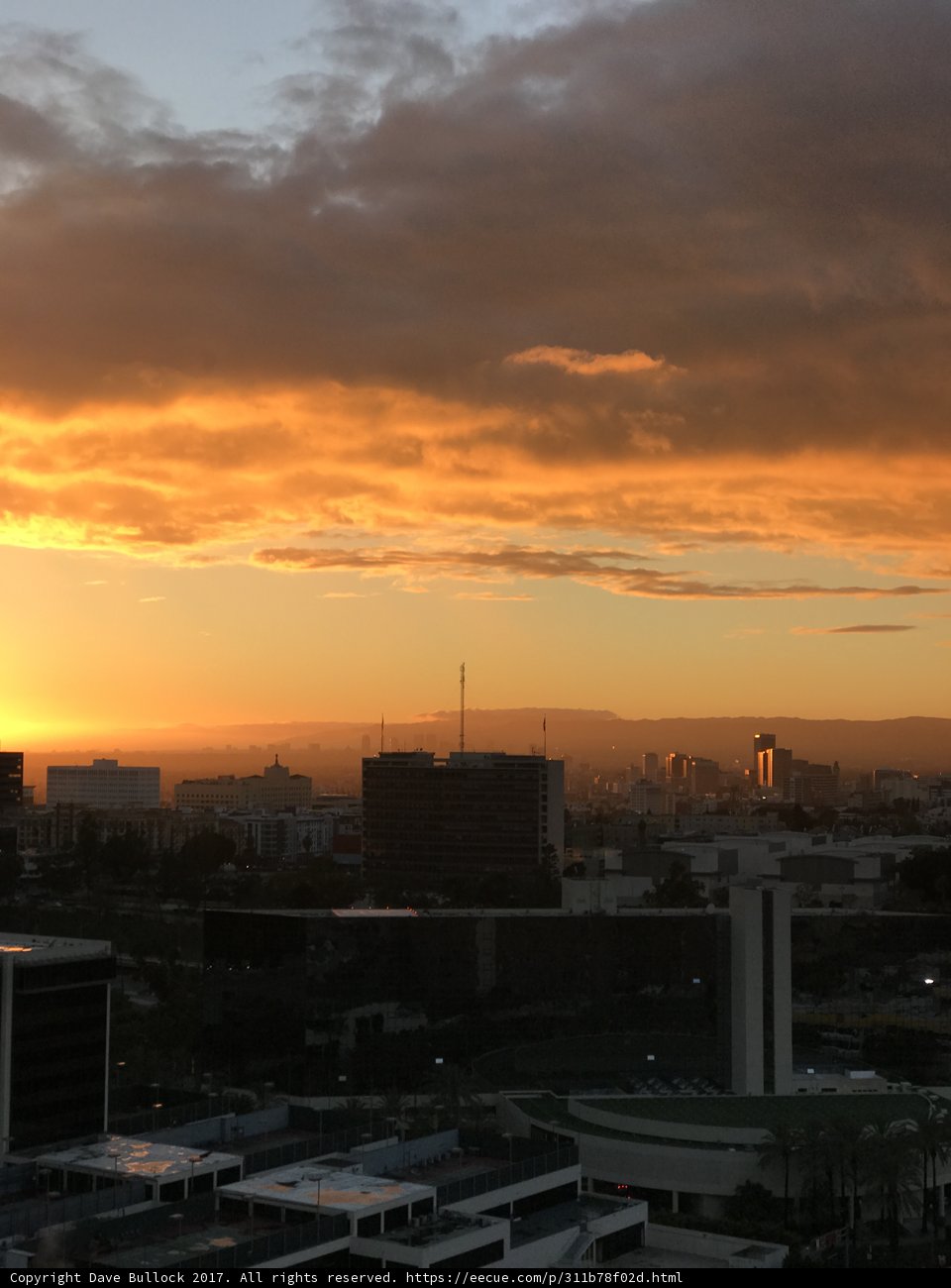 Urban Sunset over Los Angeles