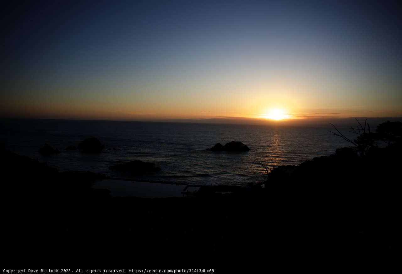 Golden Skies over Sutro Baths
