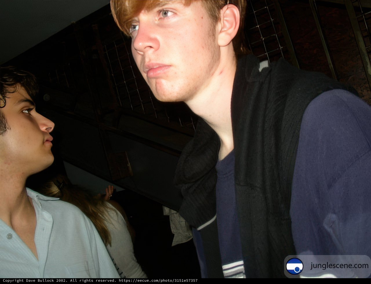 Red-headed man at the night club