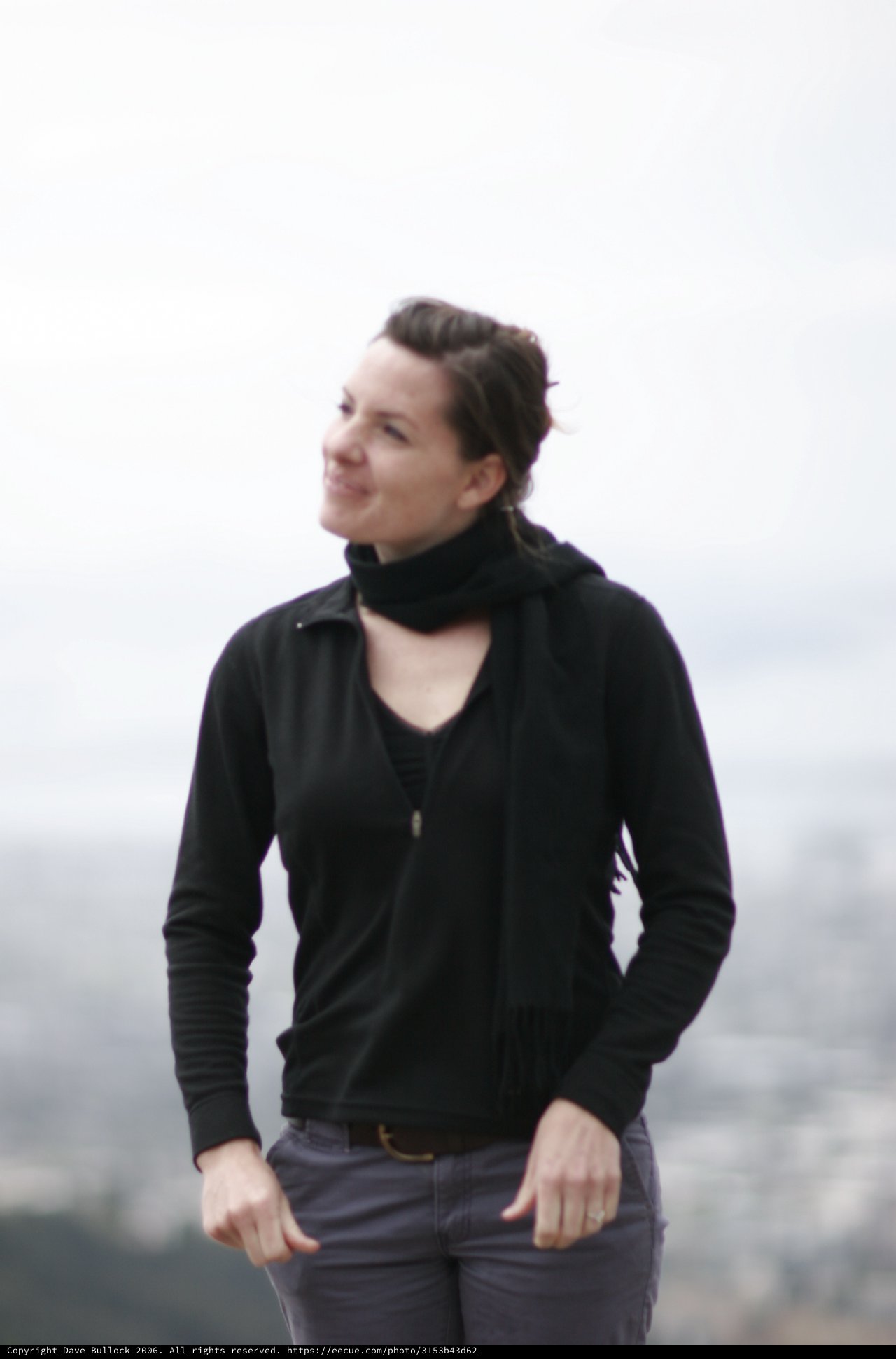 Woman Gazing Over San Francisco Skyline