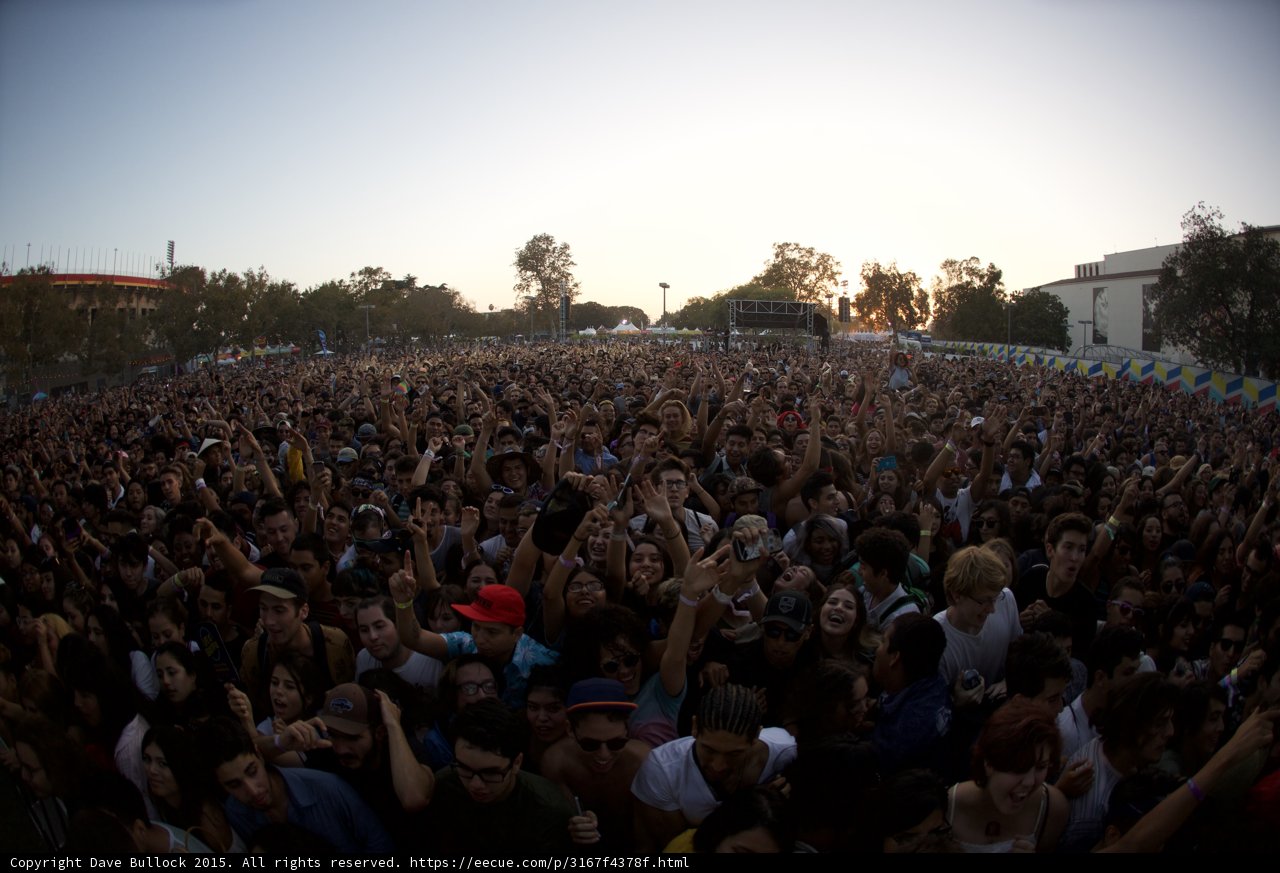 Crowd Hands Up Panorama