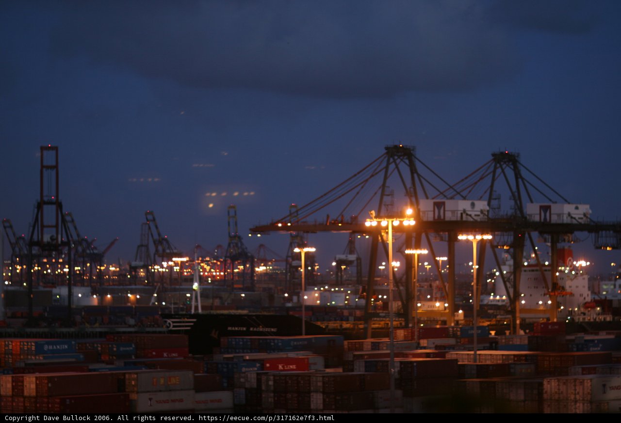 Twilight over the Urban Waterfront