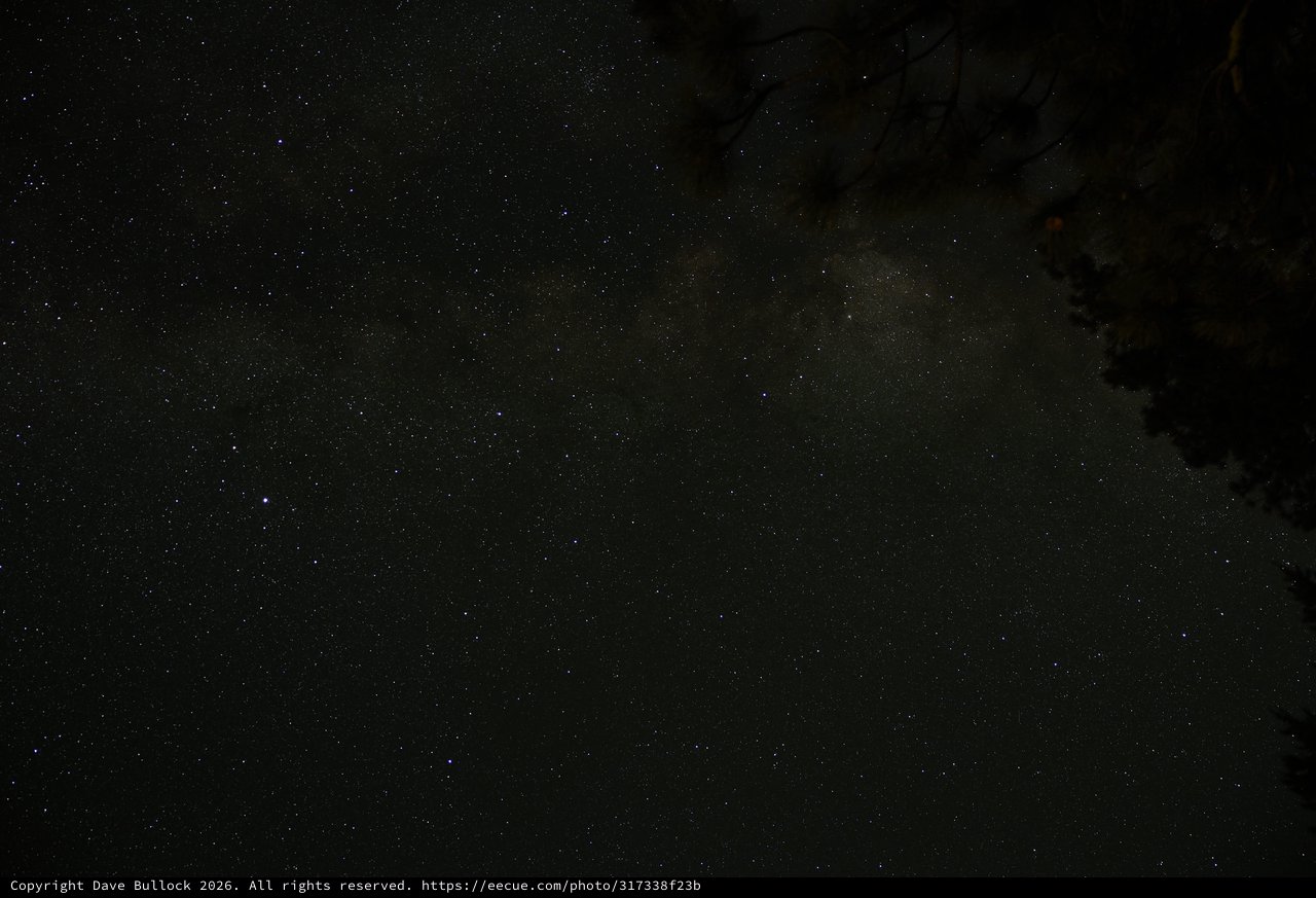 Milky Way Rises Over Lassen Volcanic Night Sky