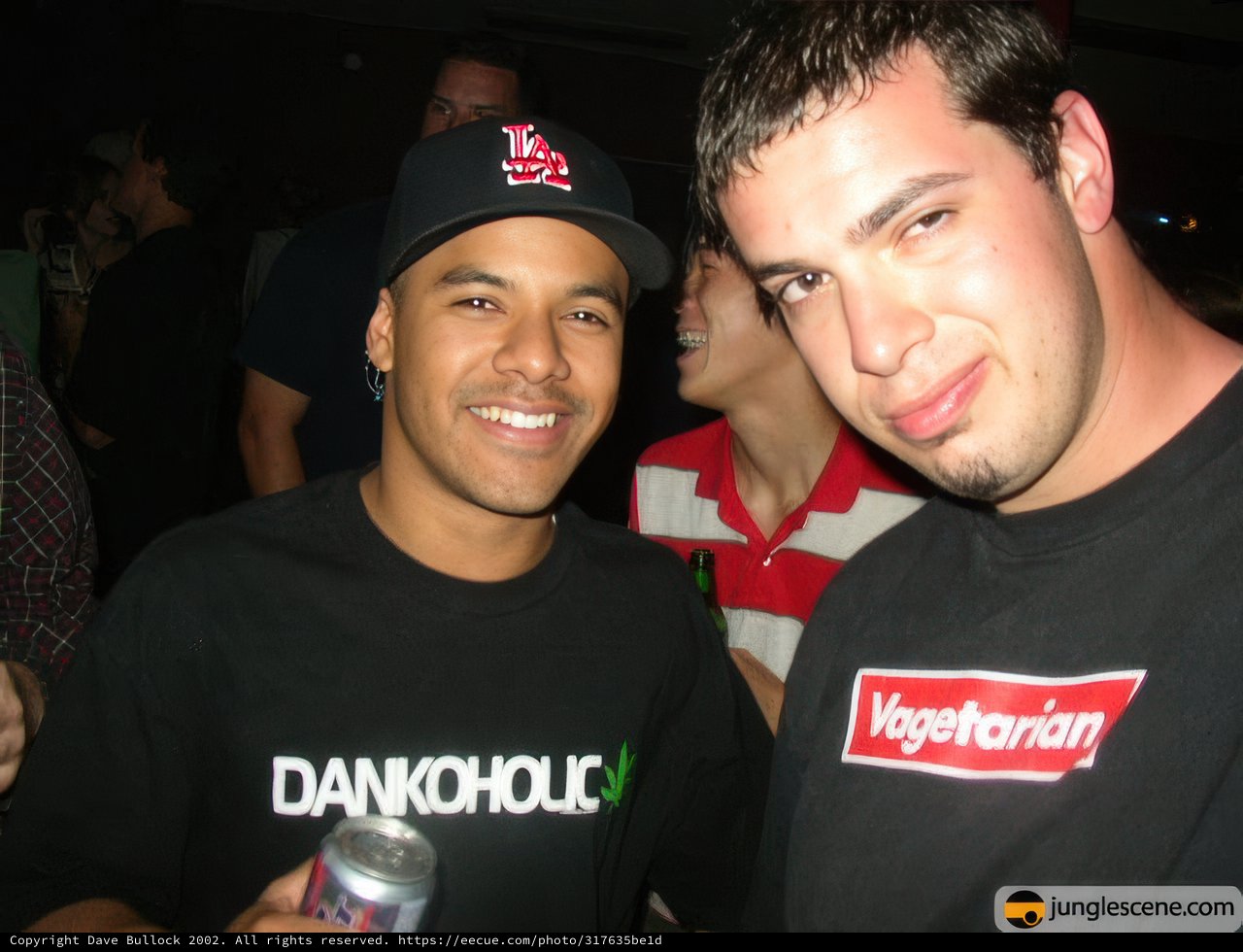 Urban Teen Photobombs Men in Black Shirts