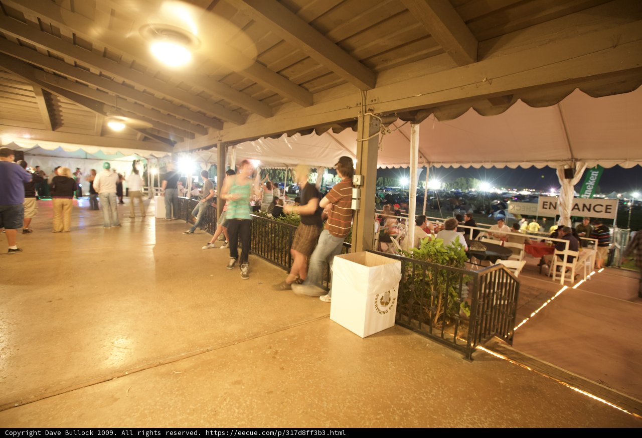 Nighttime Gathering in Covered Food Court