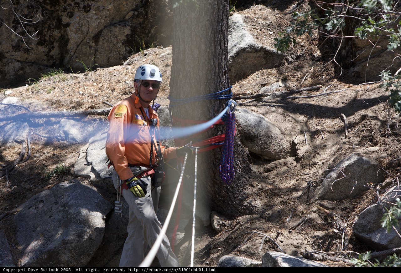 Highlining with Safety Gear