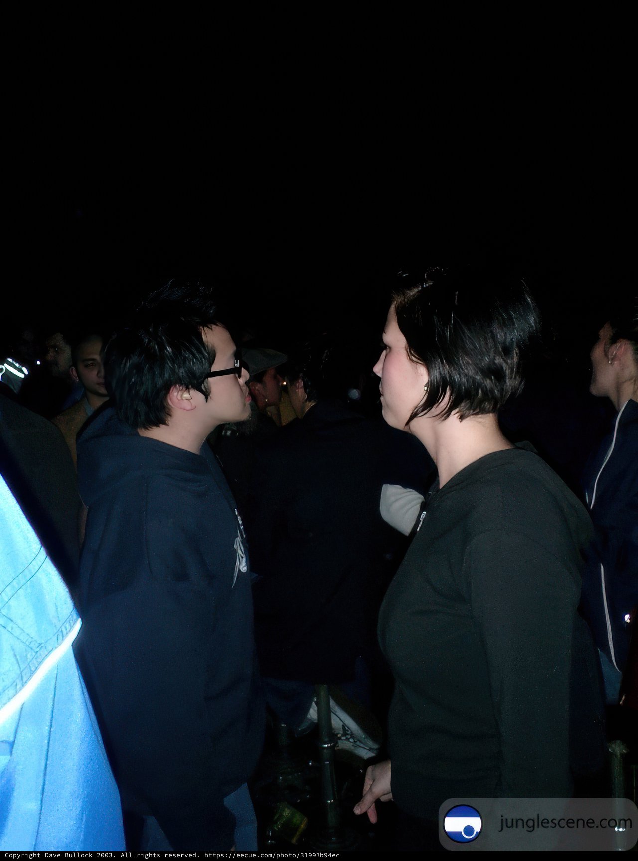 Conversation under the night sky