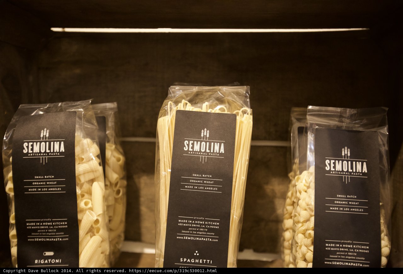 A Variety of Pasta on Display in a Los Angeles Store