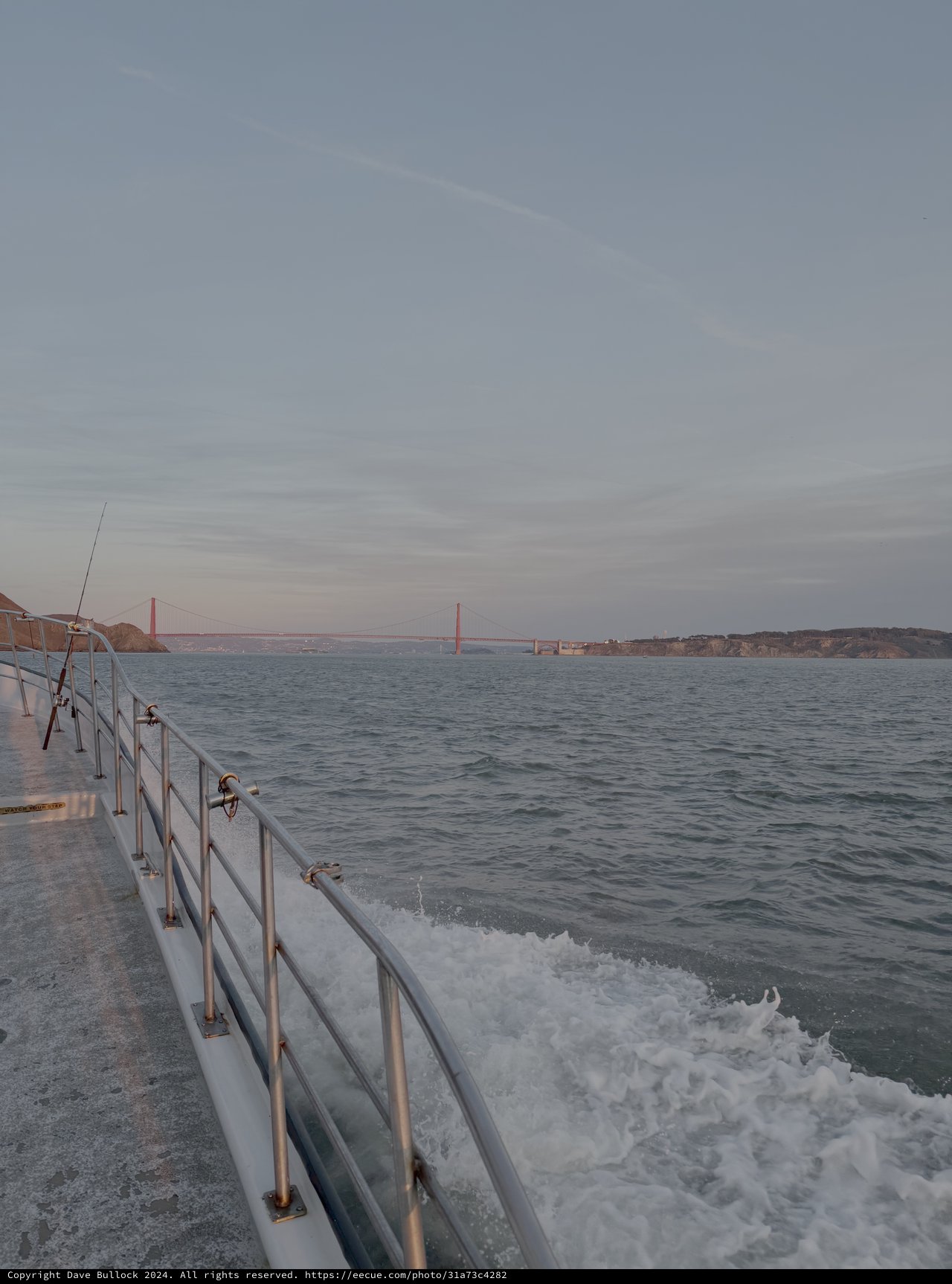 Ferry Wake View of Golden Gate Bridge
