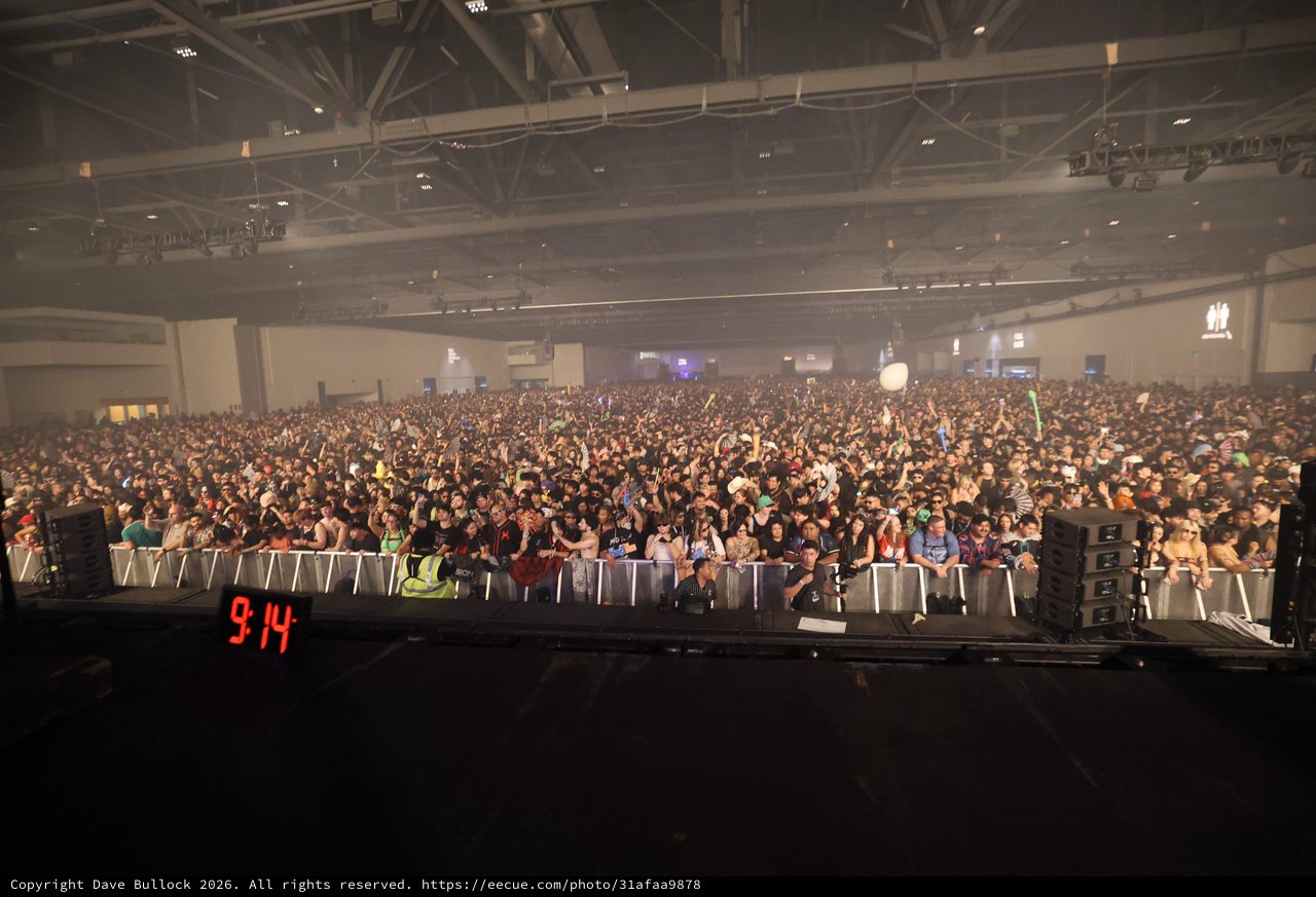 Massive Indoor EDM Festival Crowd at Wobbleland 2026