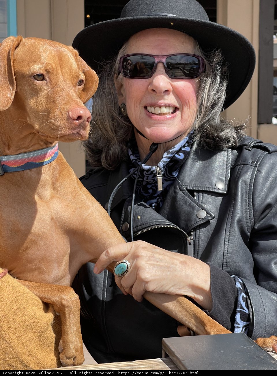 Woman and her Canine Companion in Santa Fe