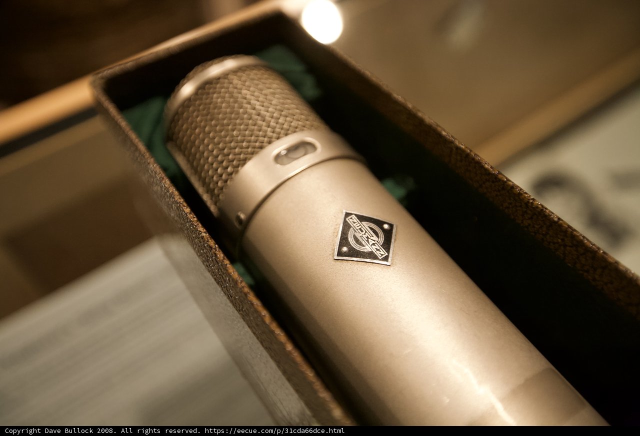 Vintage Microphone in Wooden Box