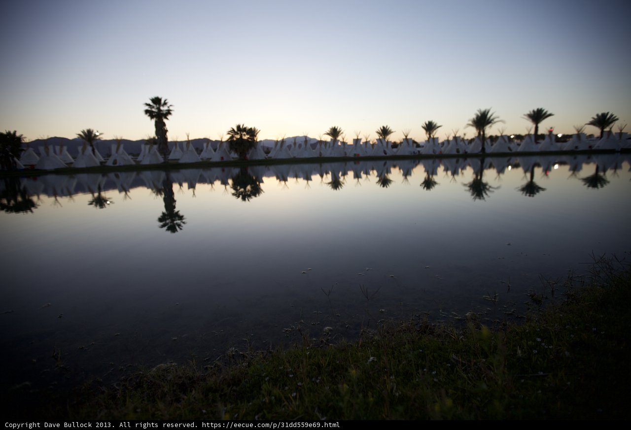 Sunset over the Palm Tree Lake