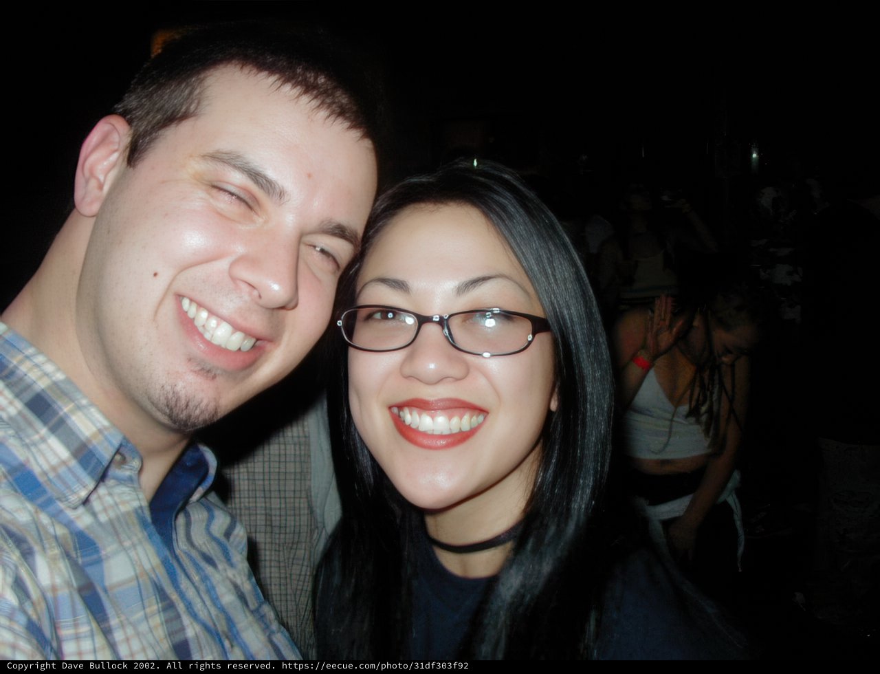 Smiling couple in urban setting