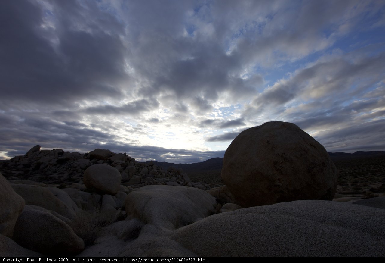 Lone Rock in Joshua Tree Desert