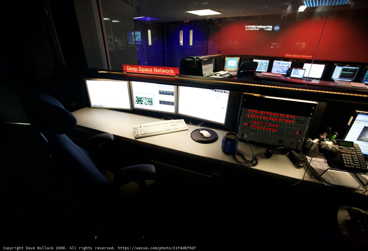 11-Monitor Desk in JPL Mission Control Room