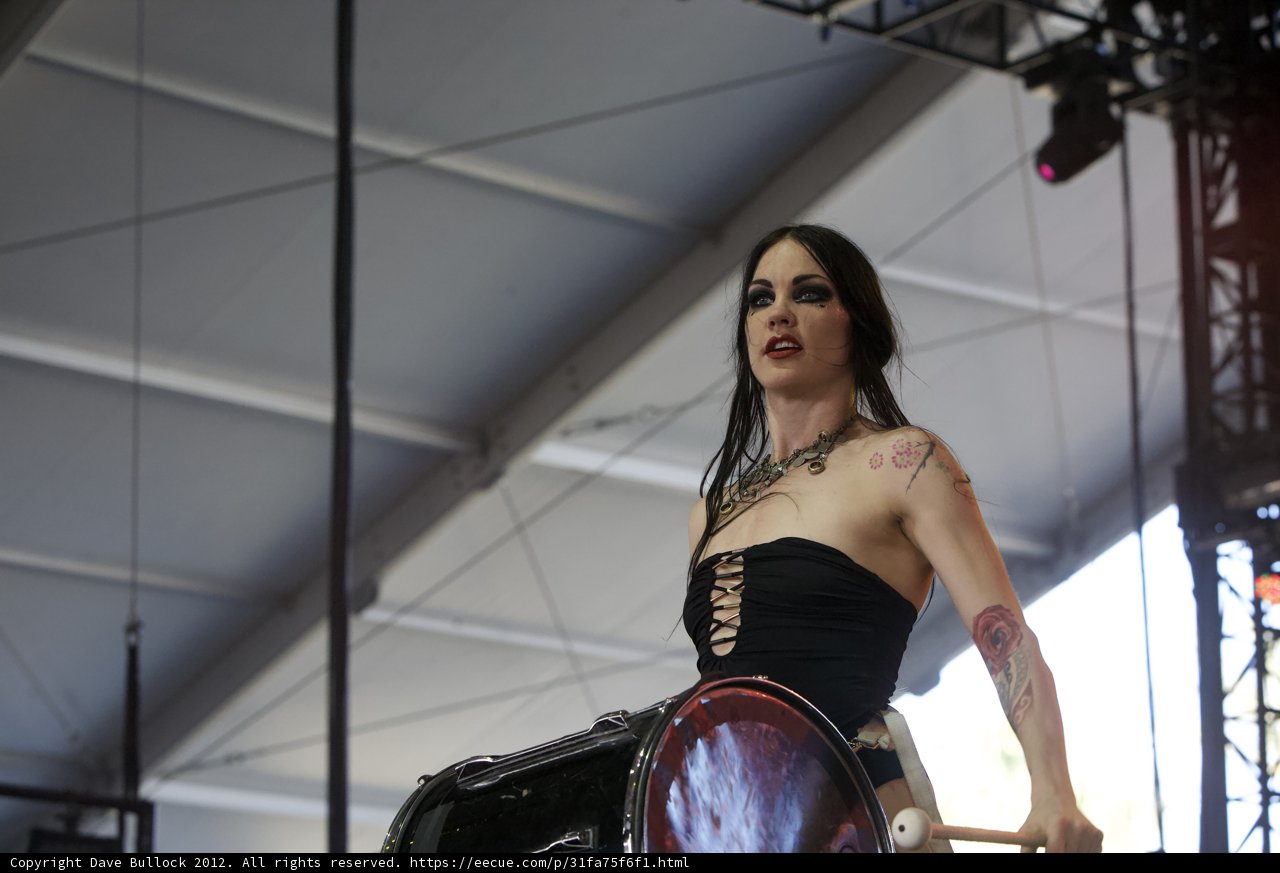 Tattooed Drummer Takes the Stage