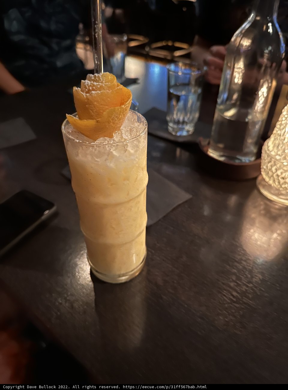 Citrus garnished summer cocktail