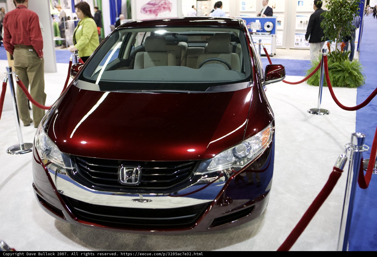 Red Honda at Car Show