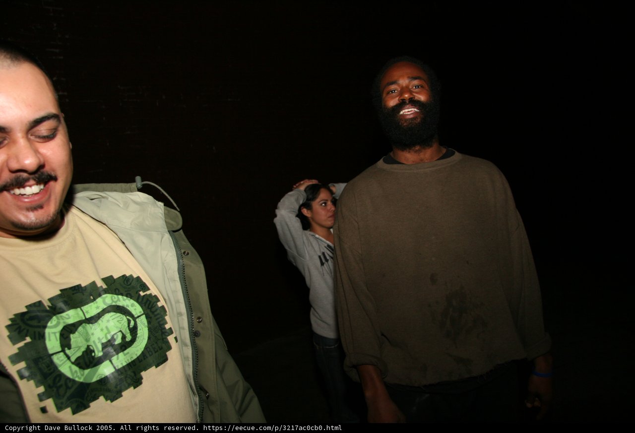 Two Bearded Men and a Woman in Matching T-Shirts