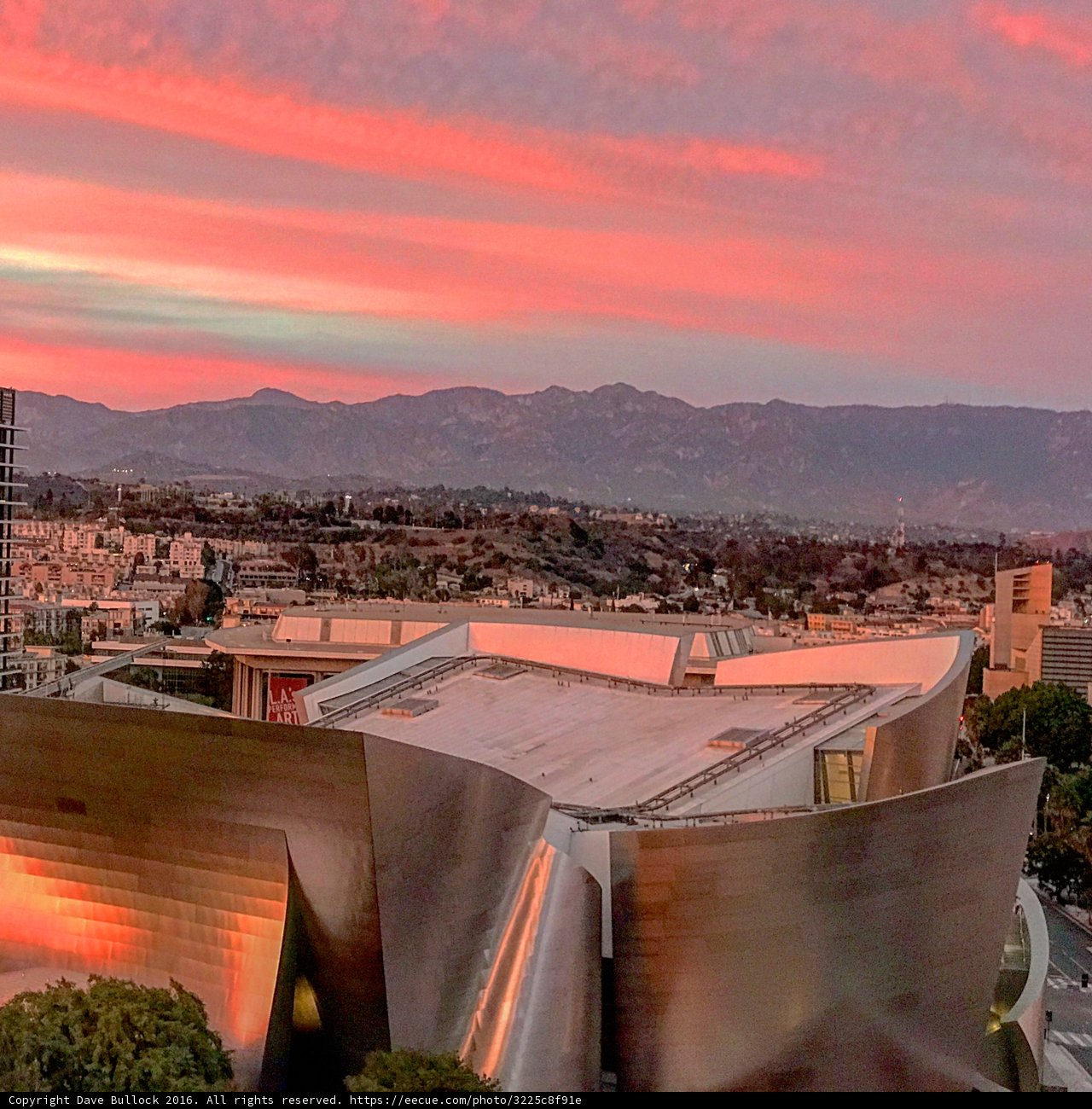 The Walt Disney Concert Hall at Sunset