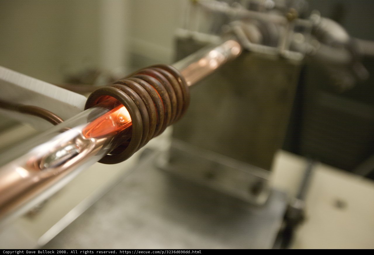 Heating Copper Wire in Manufacturing Machine