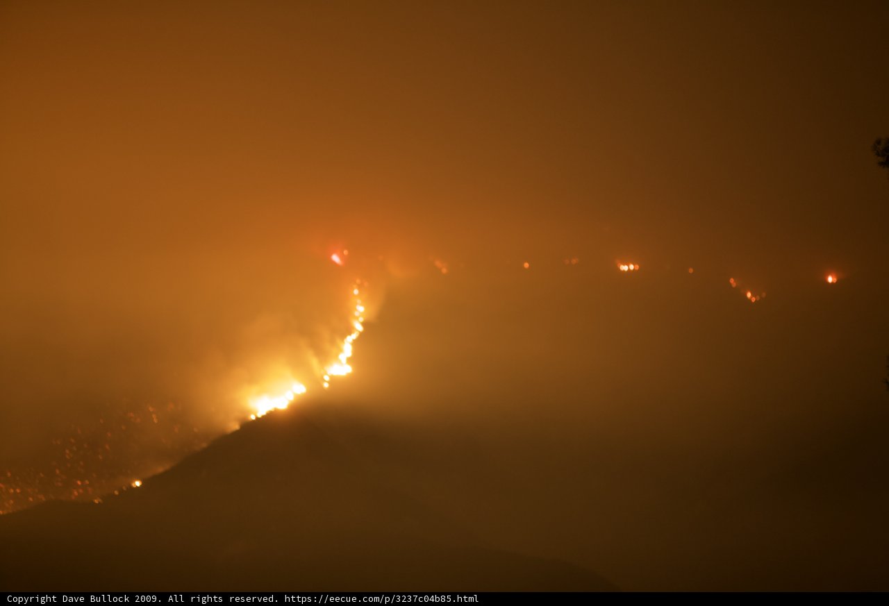 Flames Devouring the Hillside