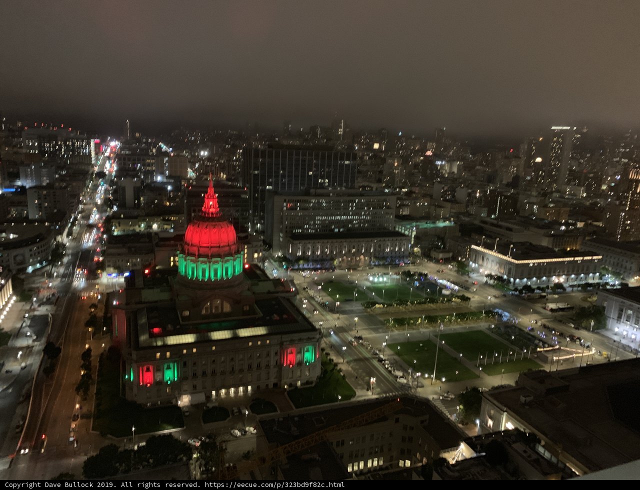 San Francisco City Hall Shines at Night