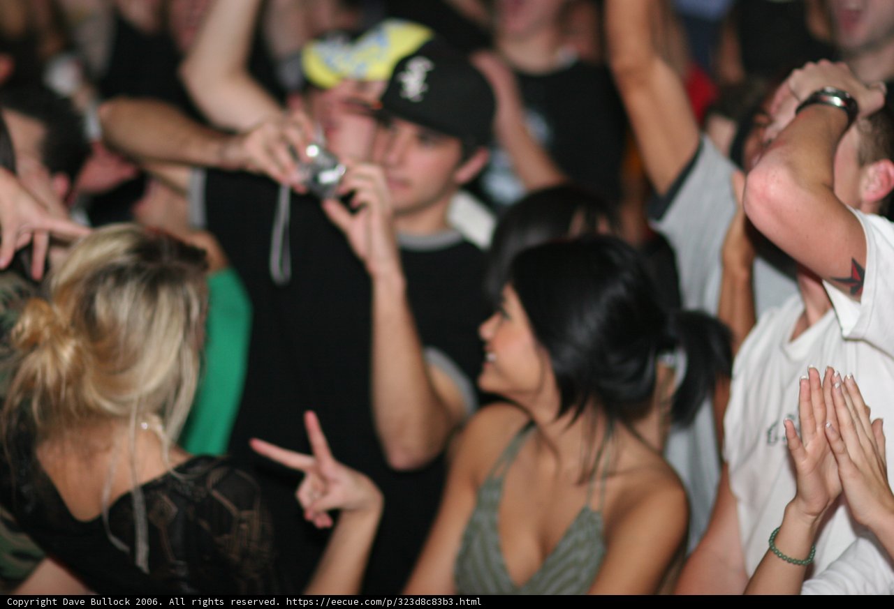 Nightlife Crowd in Baseball Caps