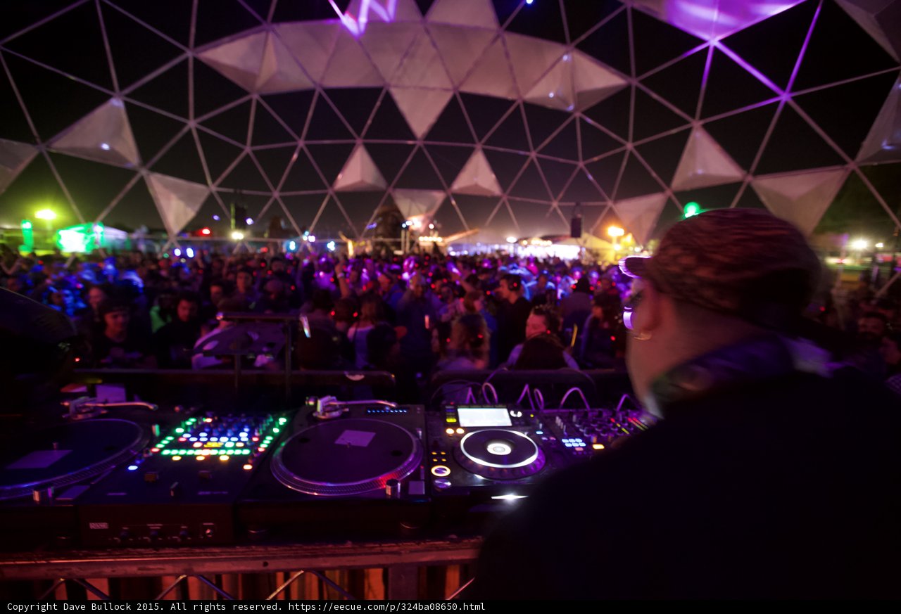 DJ in Purple Spotlight