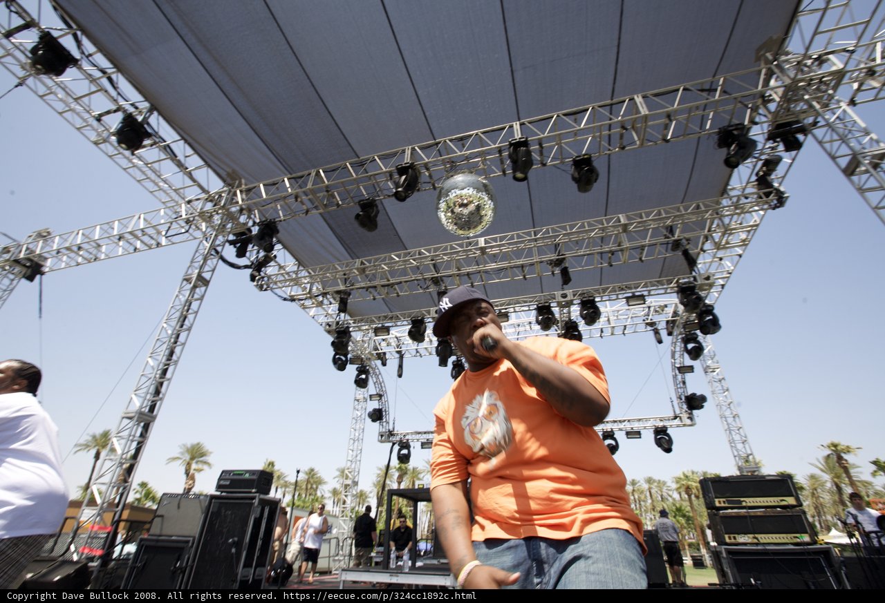 The Spotlight Shines on a Musician at Coachella