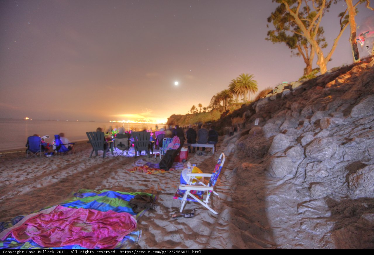 Moonlit Beach Gathering