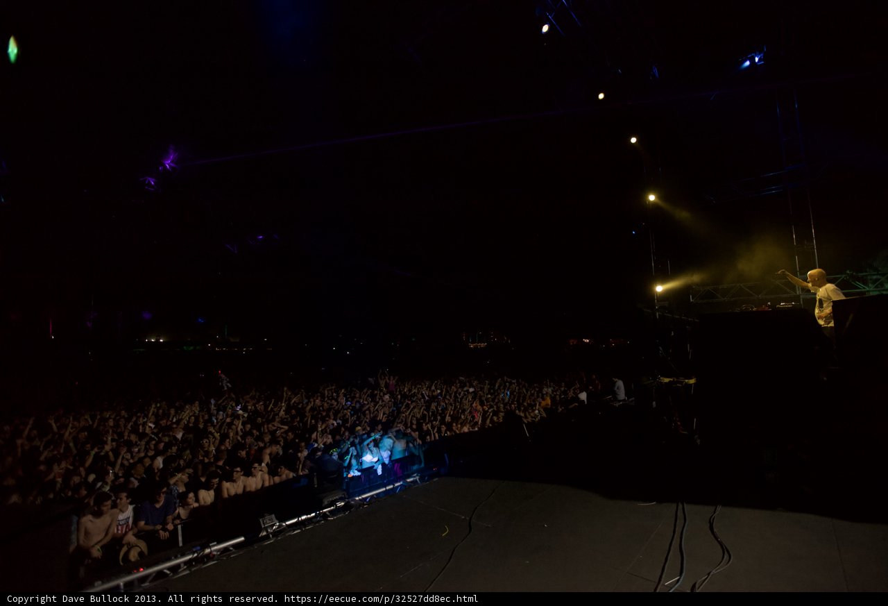 Energized Crowd at Coachella Rock Concert